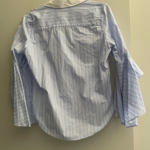 Jonathan Simkhai ruffle-sleeve button down shirt - Picture 7 of 7